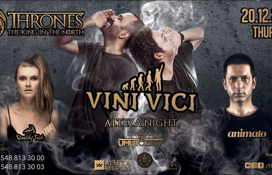 Vini Vici, ilk kez Kuzey Kıbrıs’ta Thrones Club'ta.