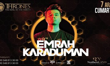 Emrah Karaduman 7 Aralık Cumartesi Thrones Club'ta.